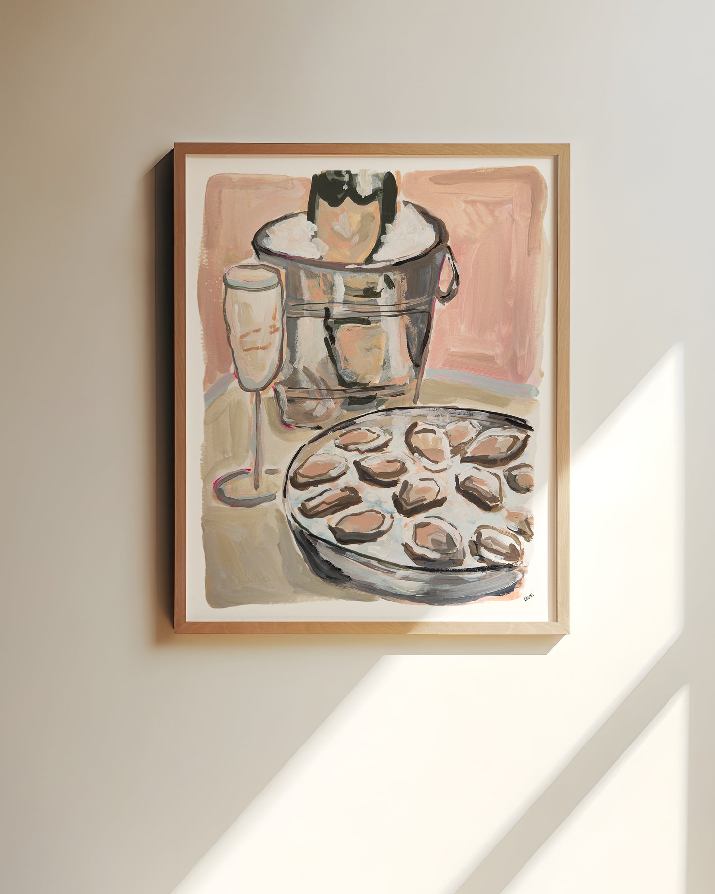 Champagne & Oysters Print