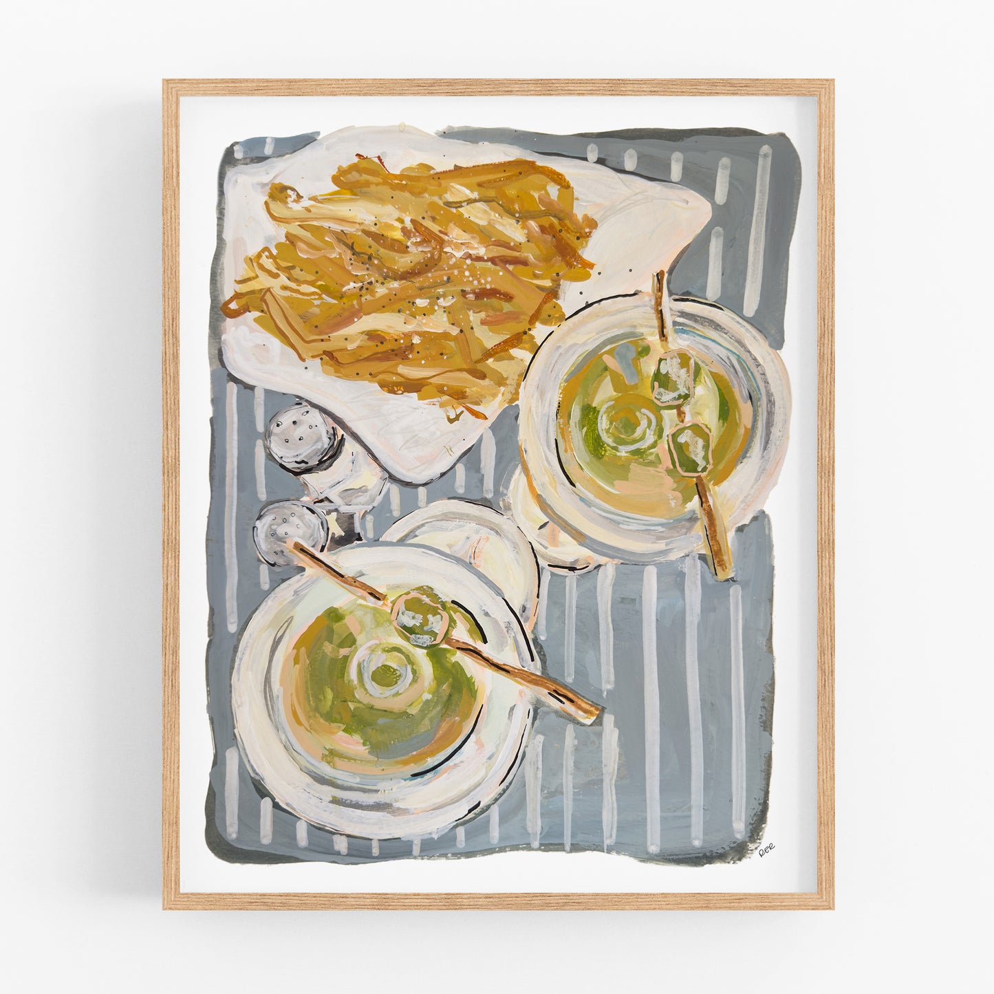 Martinis & Fries Print