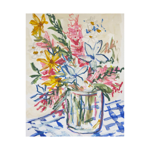 Flowers At The Picnic Print