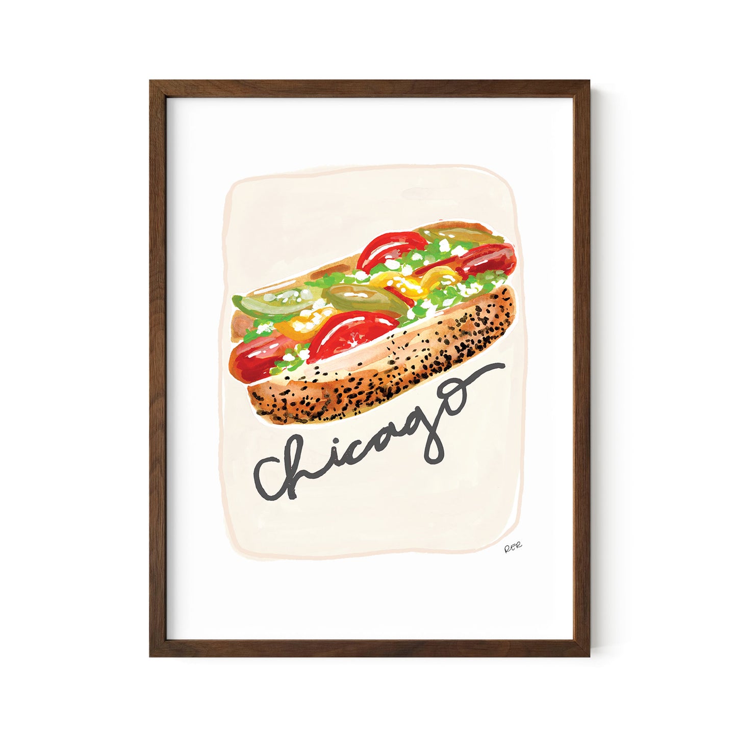 Chicago Hot Dog Print