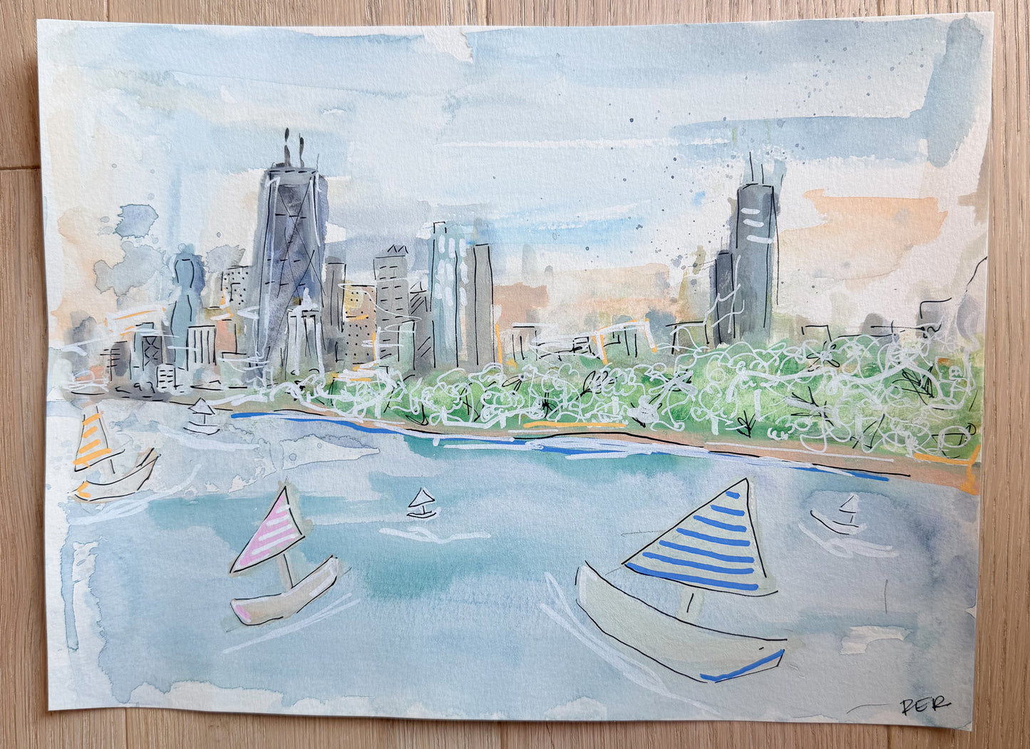 Lakeshore Summer Original Painting
