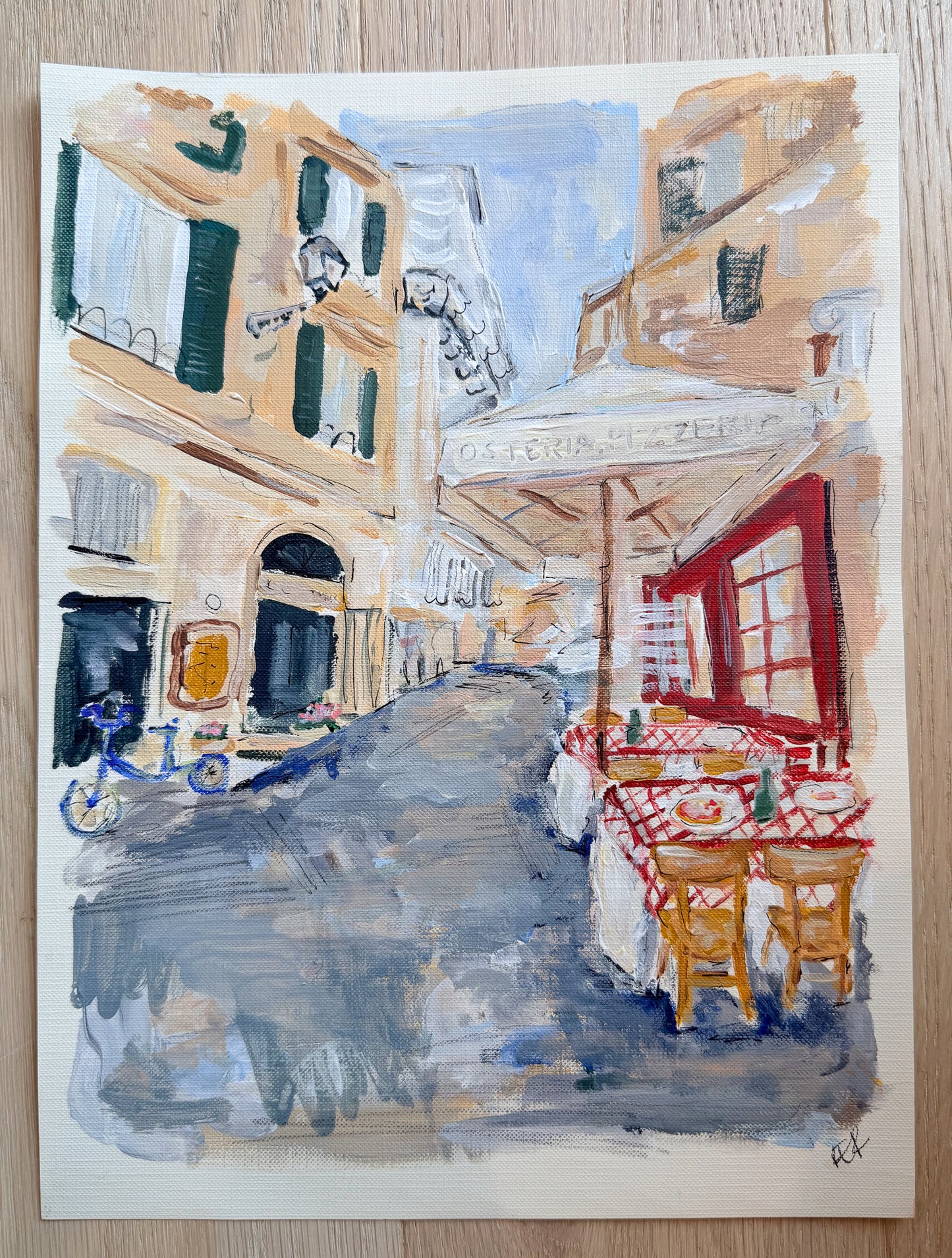 A Stroll in Rome Original Painting