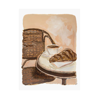 Coffee & Croissant Print