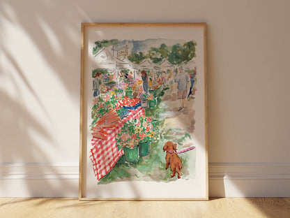 Wicker Park Farmers Market Print
