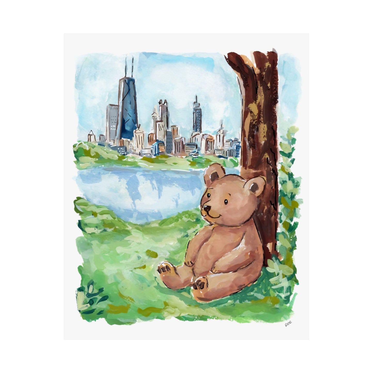 Chicago Teddy Bear Print