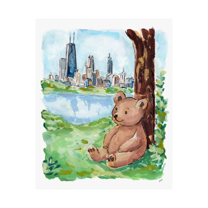 Chicago Teddy Bear Print