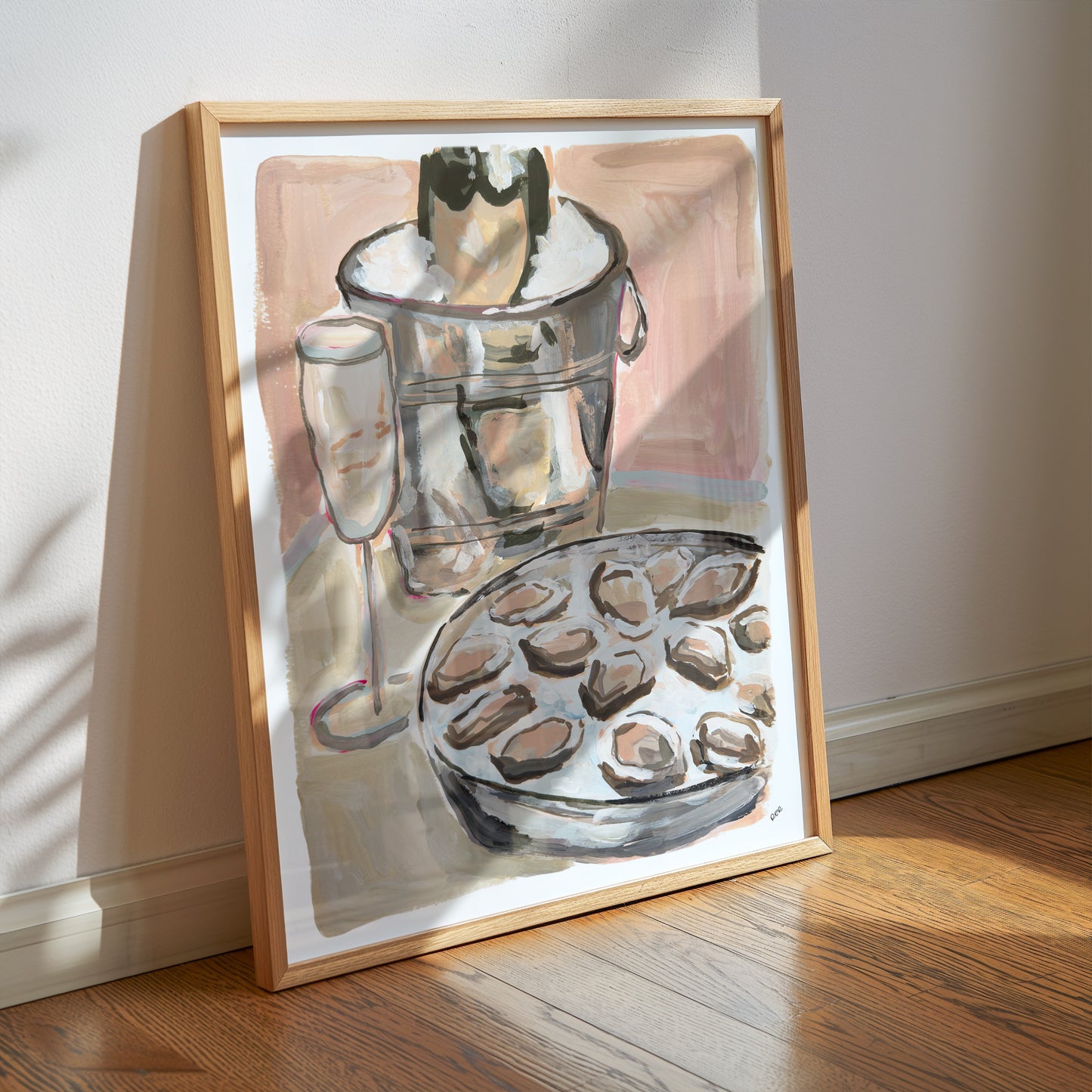 Champagne & Oysters Print