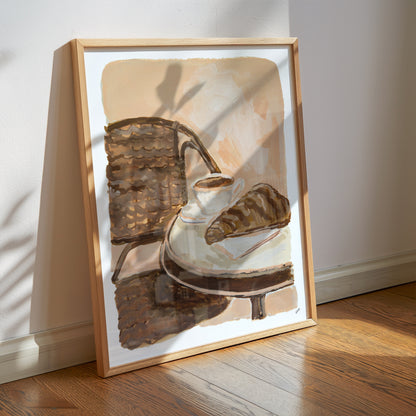 Coffee & Croissant Print
