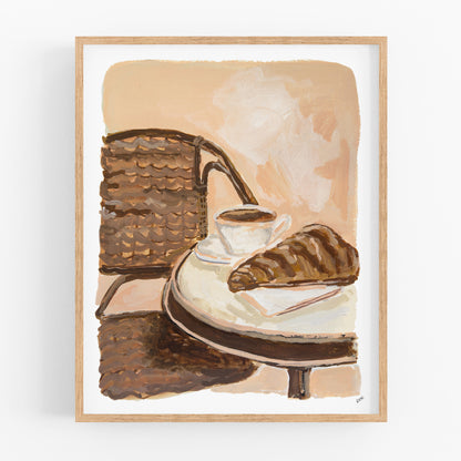 Coffee & Croissant Print