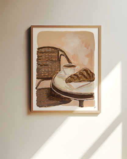 Coffee & Croissant Print