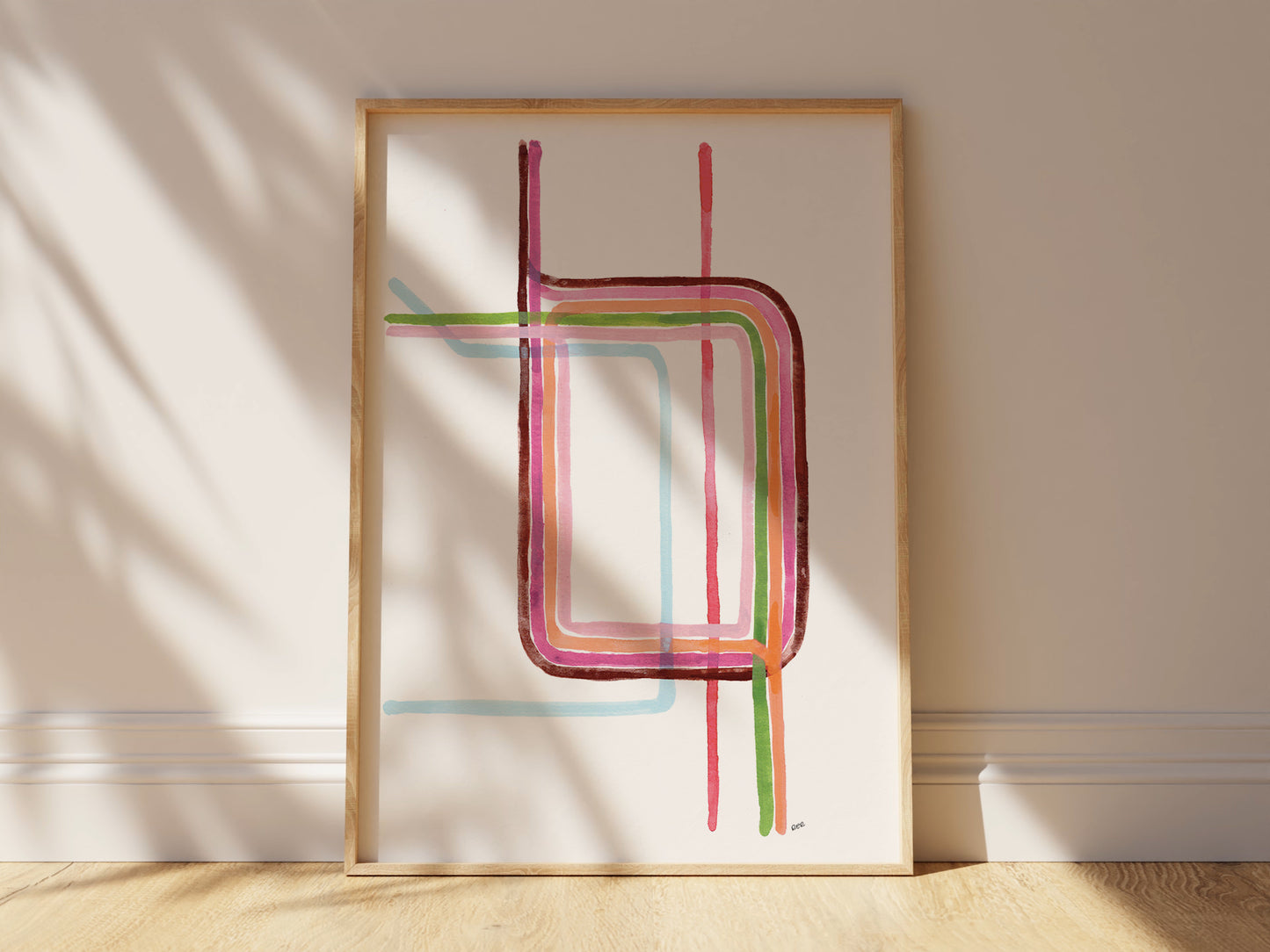 Watercolor Loop Print