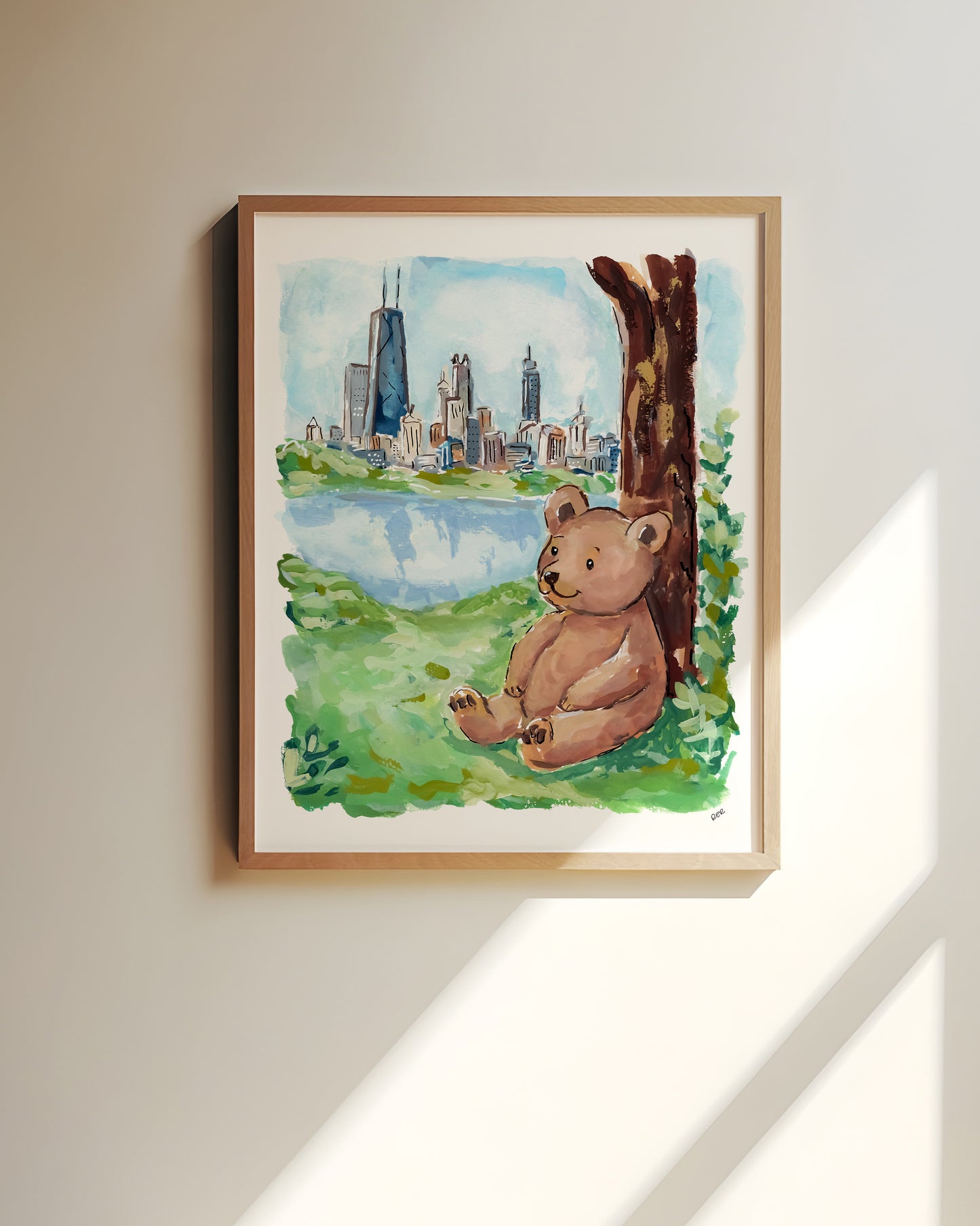 Chicago Teddy Bear Print