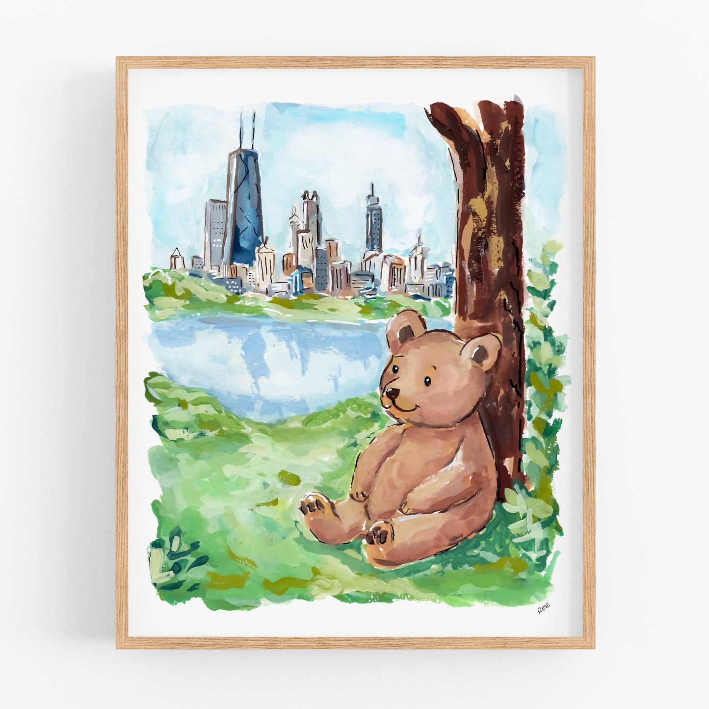 Chicago Teddy Bear Print
