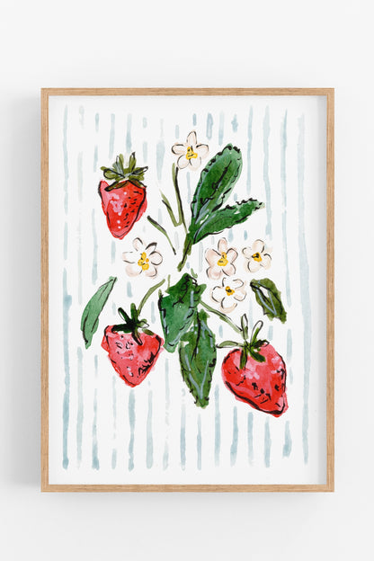 Summer Strawberries Print