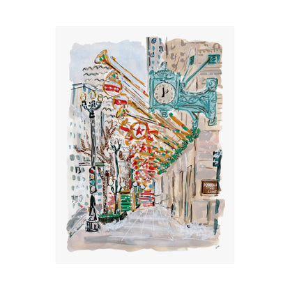 Christmas in Chicago, State Street Print