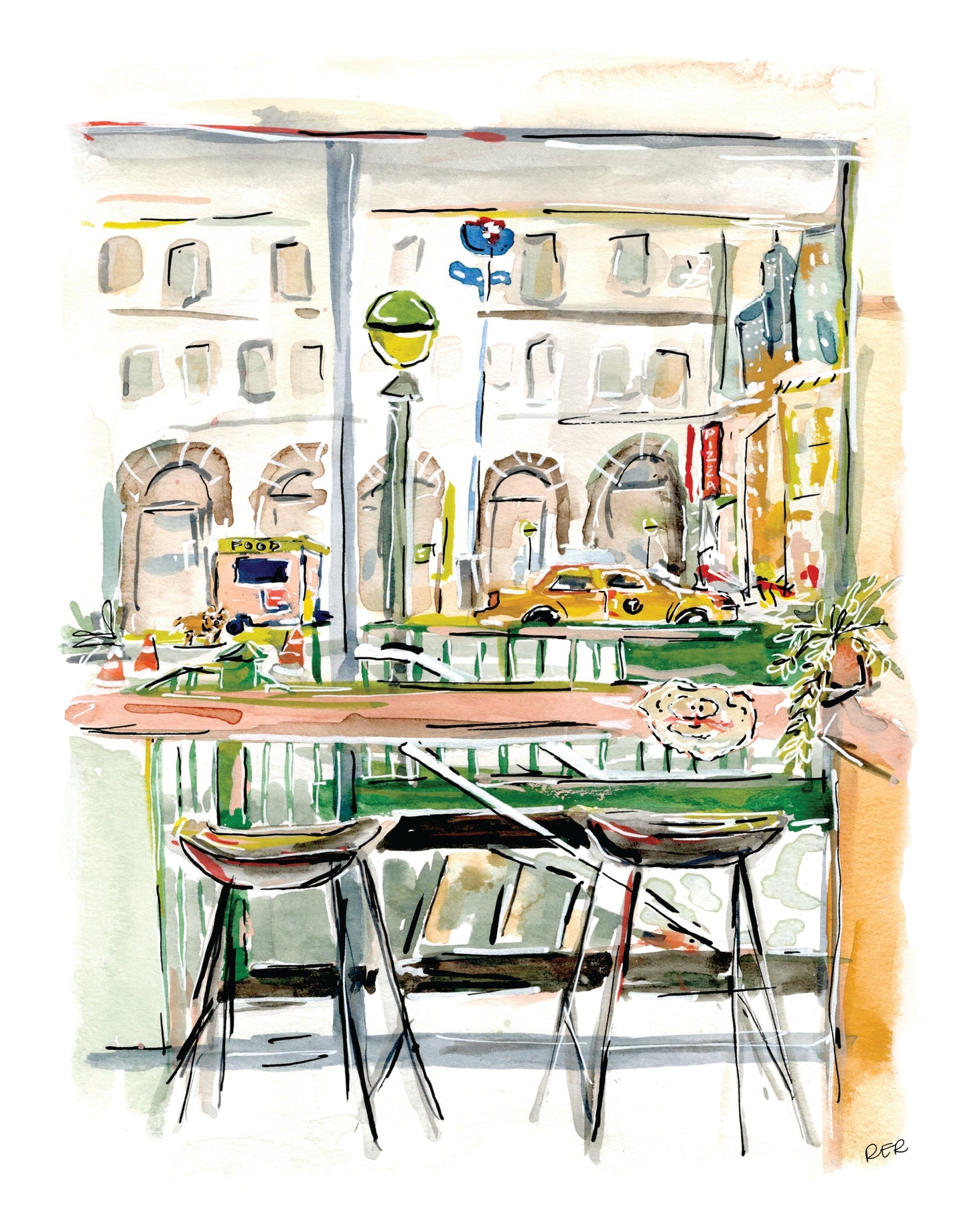 A Glimpse of New York Print