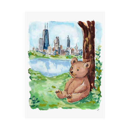 Chicago Teddy Bear Print