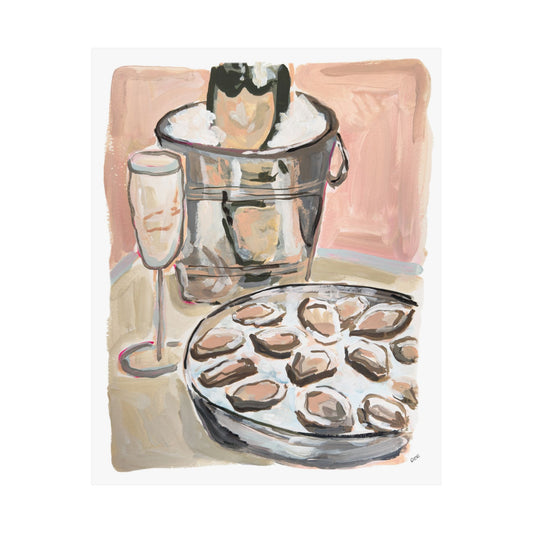 Champagne & Oysters Print