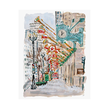 Christmas in Chicago, State Street Print