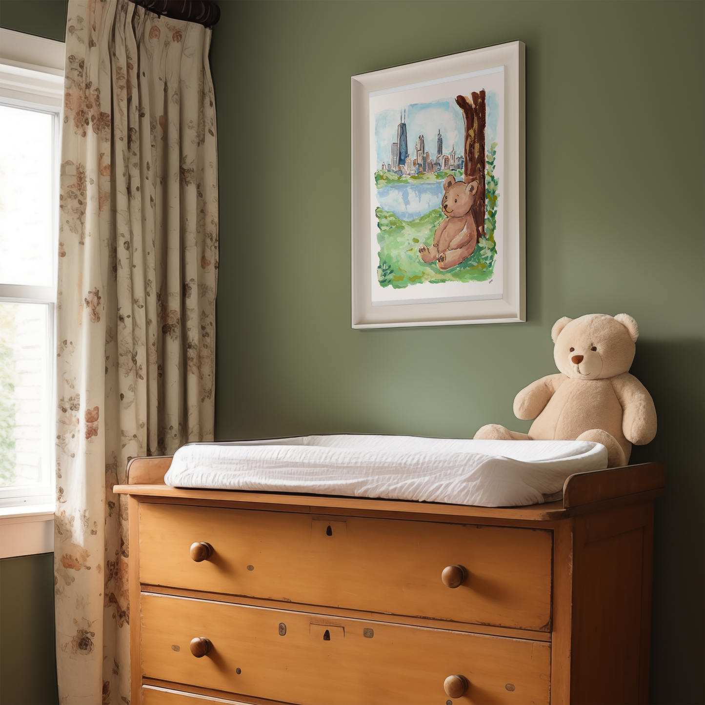 Chicago Teddy Bear Print