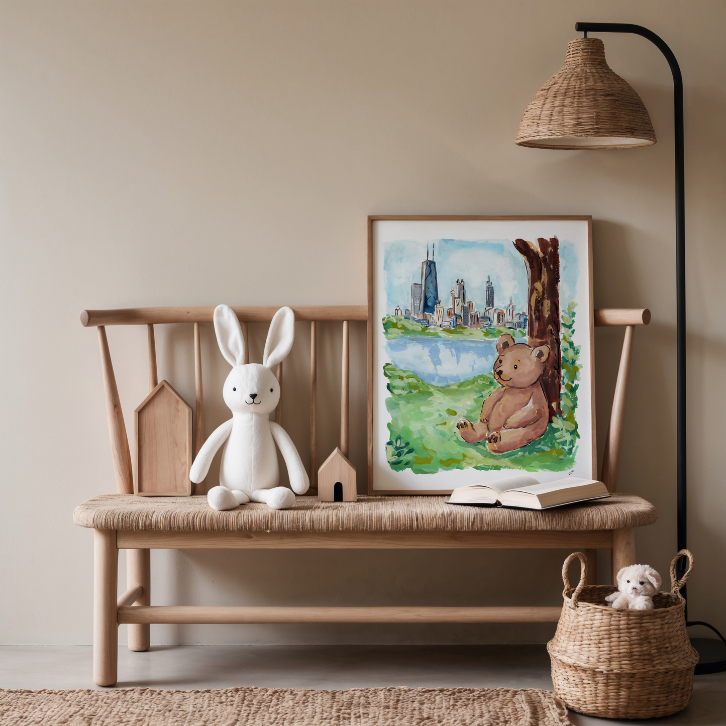 Chicago Teddy Bear Print