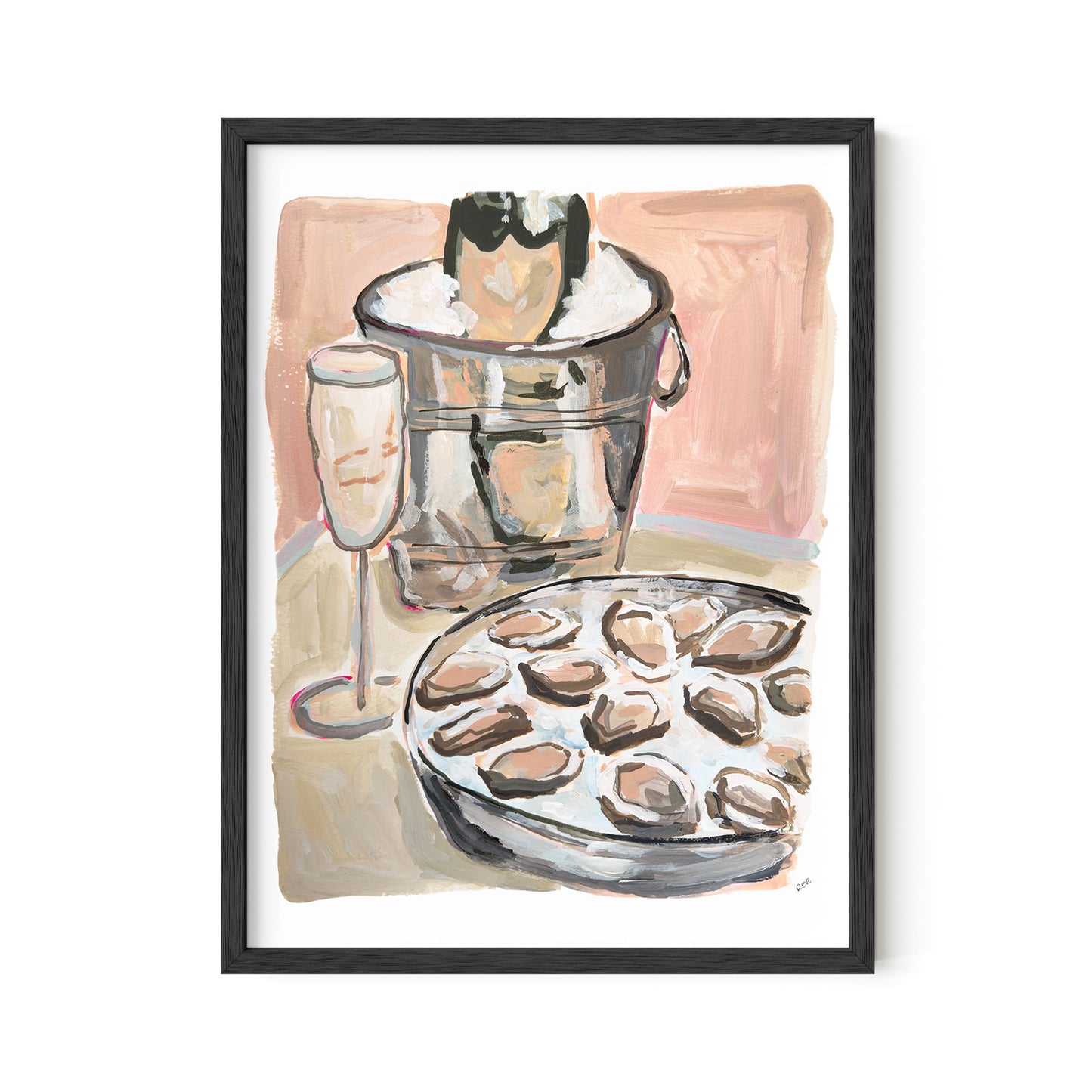 Champagne & Oysters Print