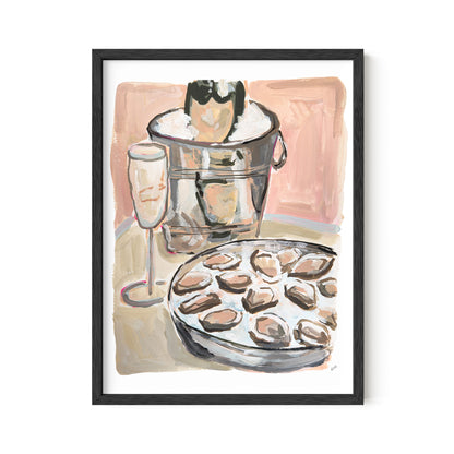 Champagne & Oysters Print