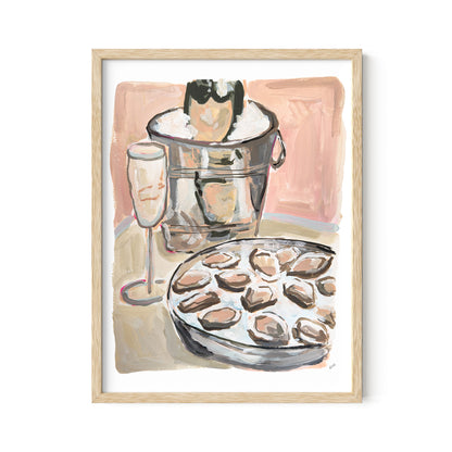 Champagne & Oysters Print