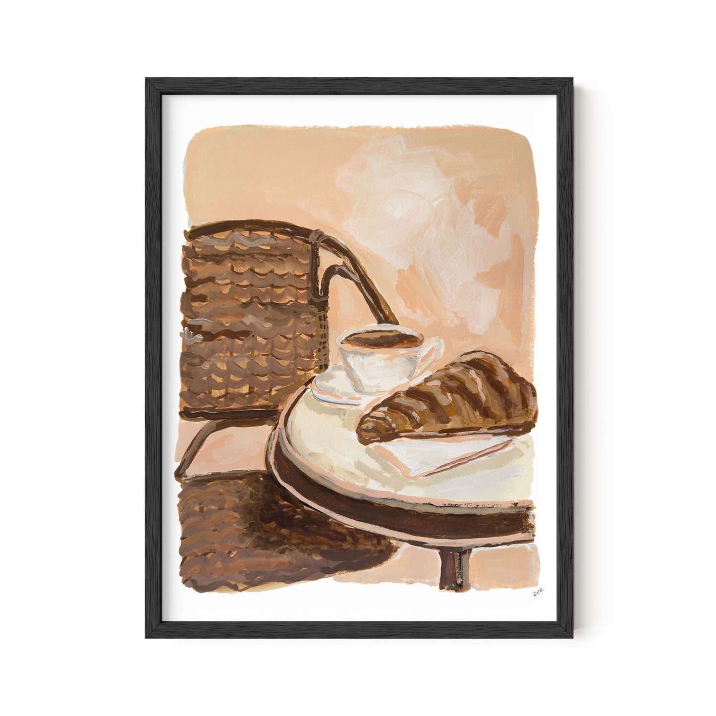 Coffee & Croissant Print
