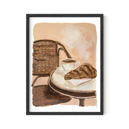 Coffee & Croissant Print