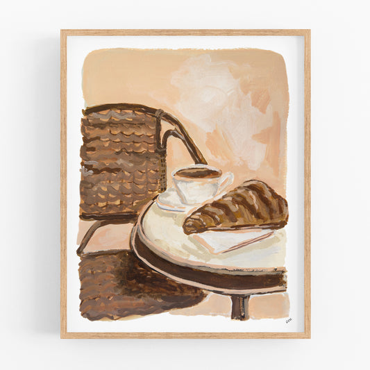 Coffee & Croissant Print