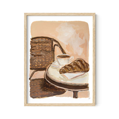 Coffee & Croissant Print