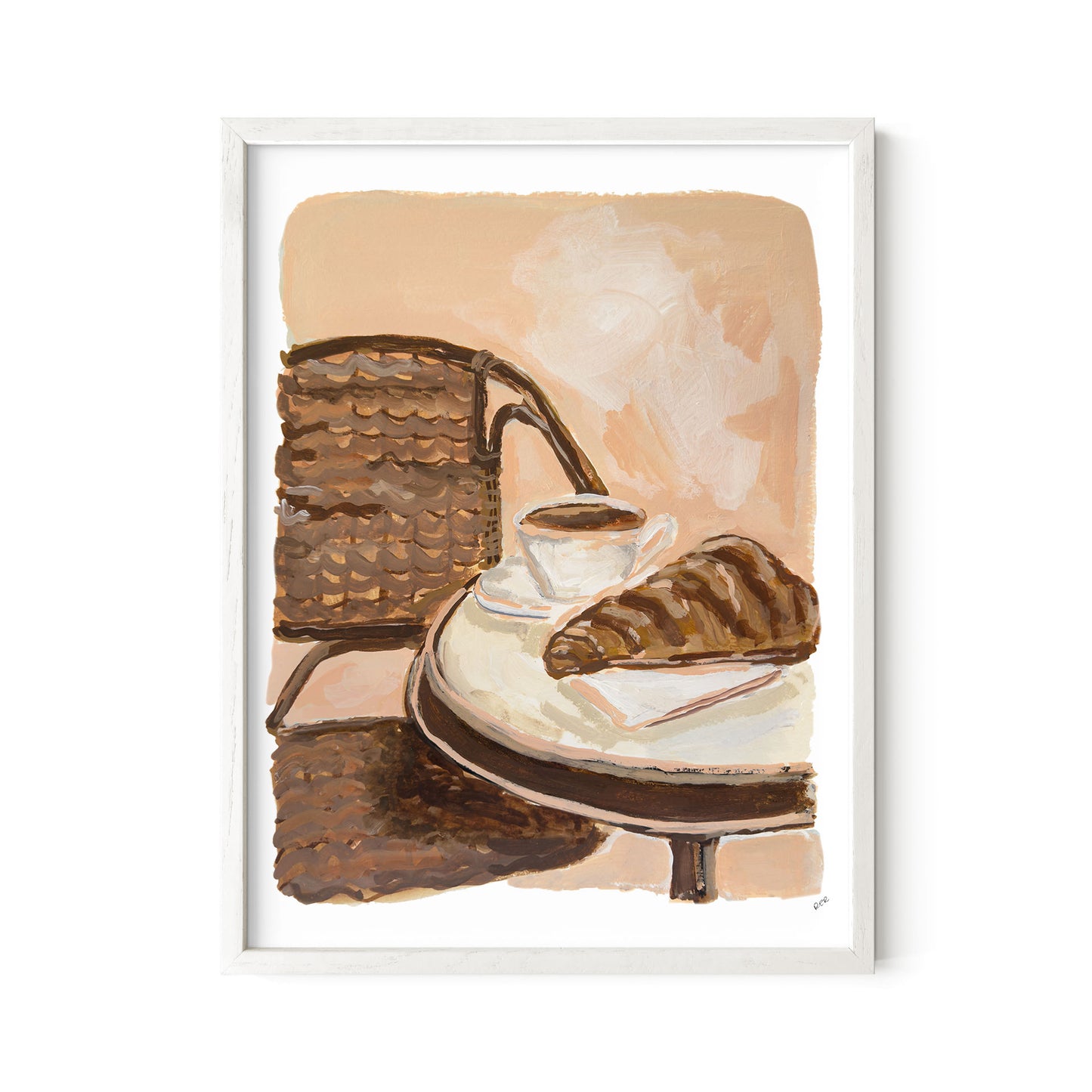 Coffee & Croissant Print
