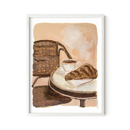 Coffee & Croissant Print