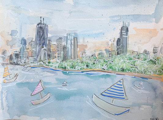 Lakeshore Summer Original Painting