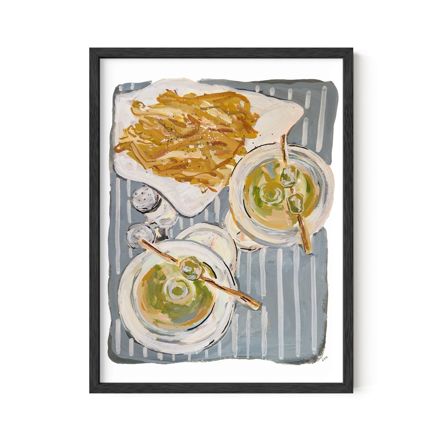 Martinis & Fries Print