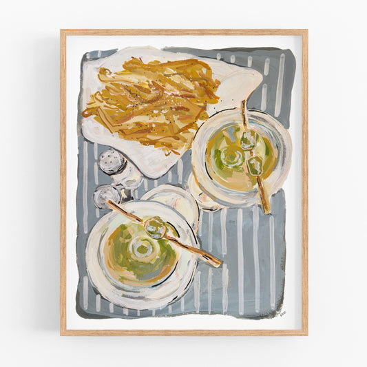 Martinis & Fries Print