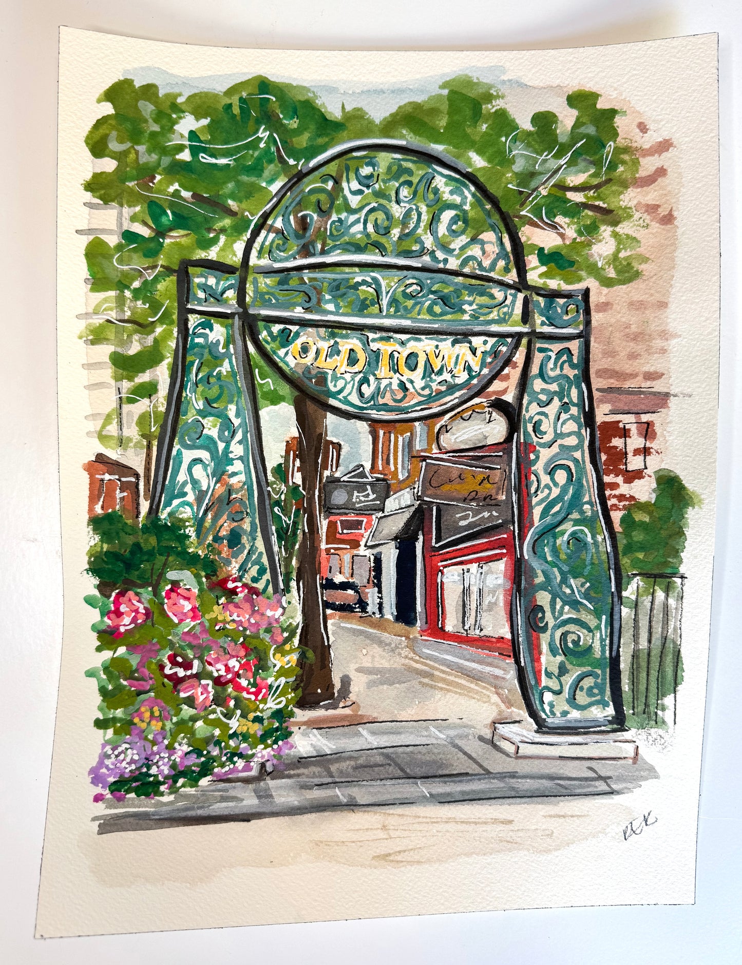 Old Town Original Painting