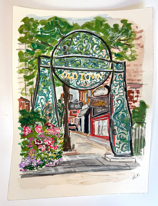 Old Town Original Painting