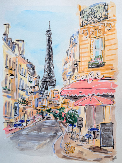 A Day in Paris Original Painting