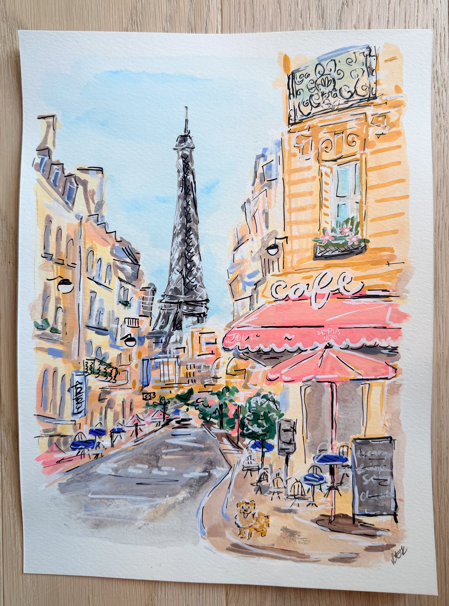 A Day in Paris Original Painting
