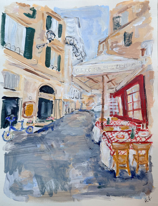 A Stroll in Rome Original Painting