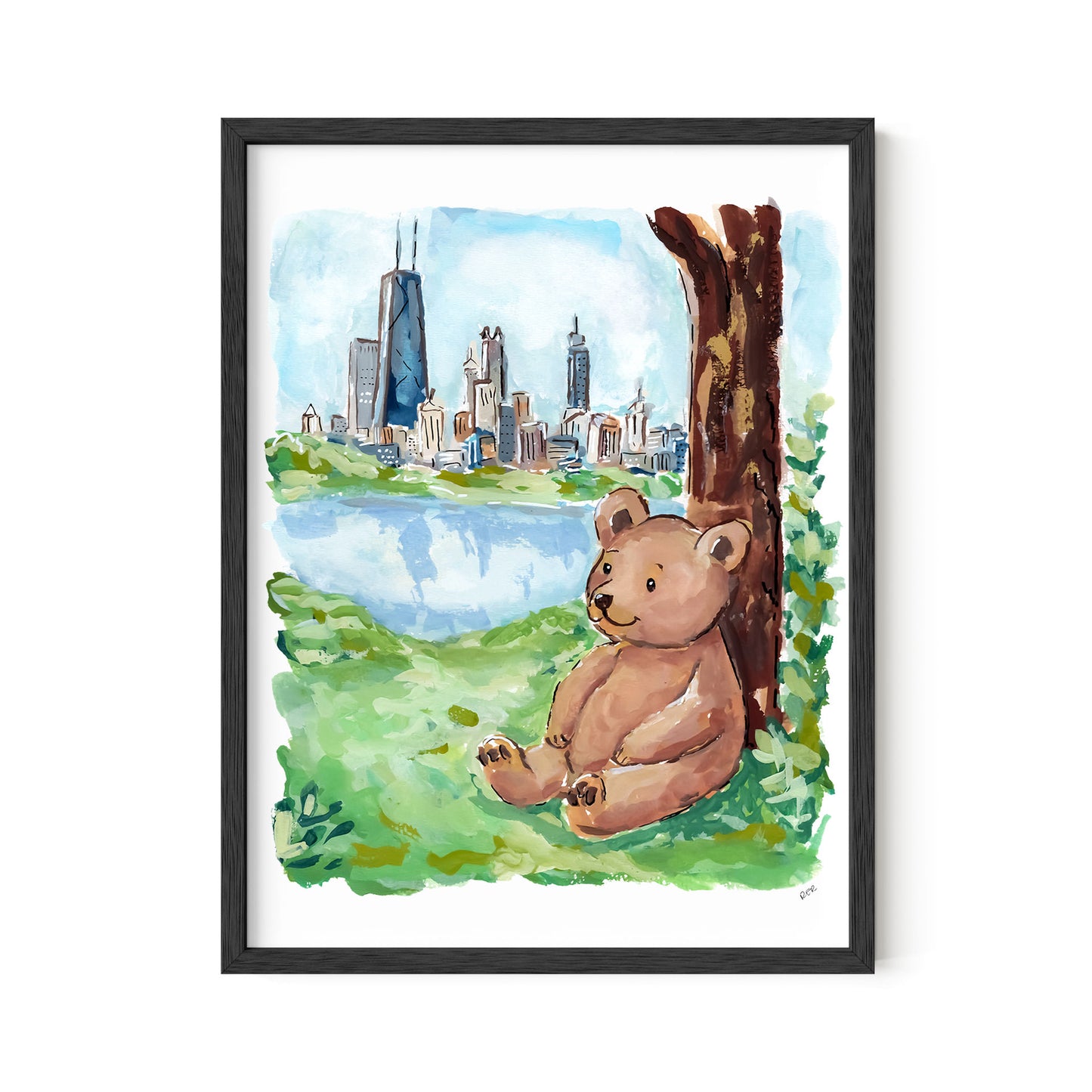 Chicago Teddy Bear Print