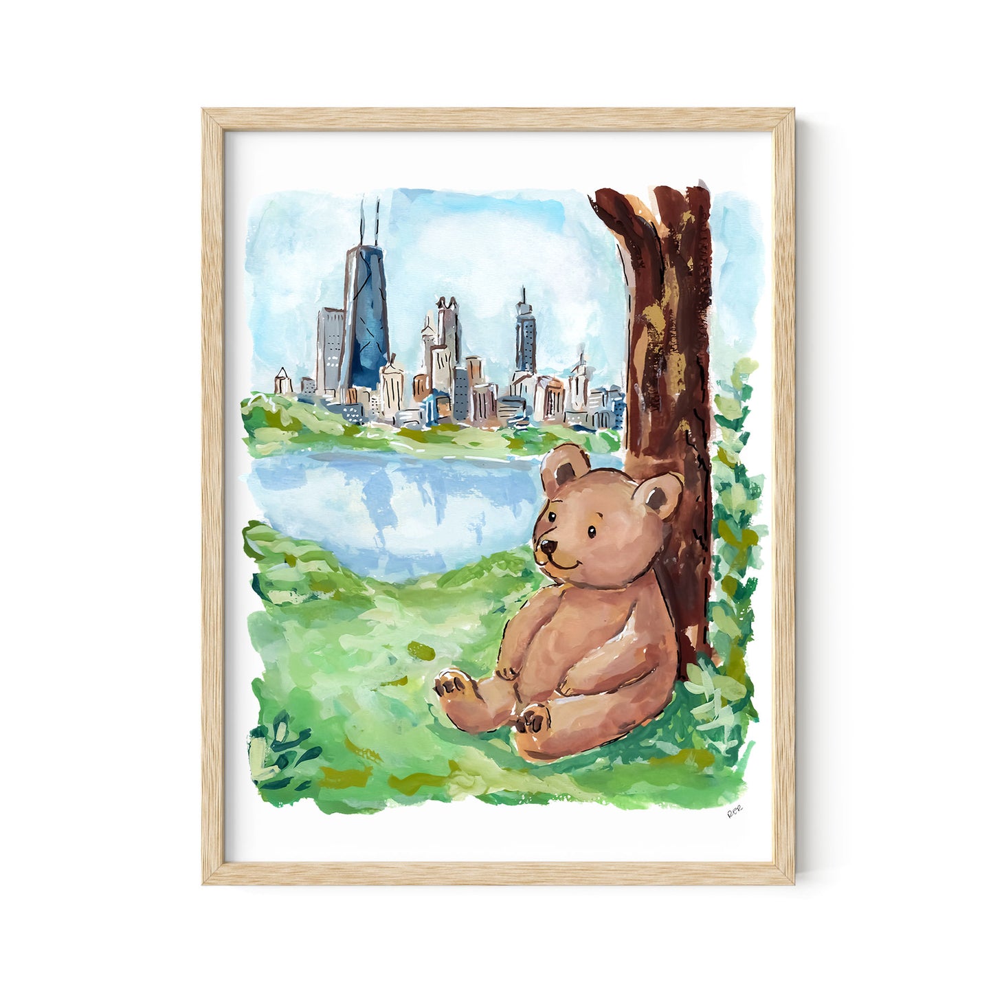 Chicago Teddy Bear Print