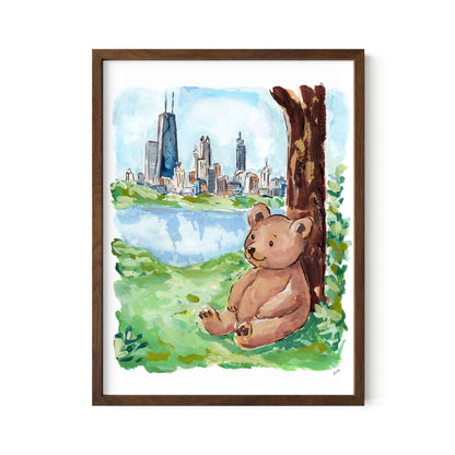 Chicago Teddy Bear Print