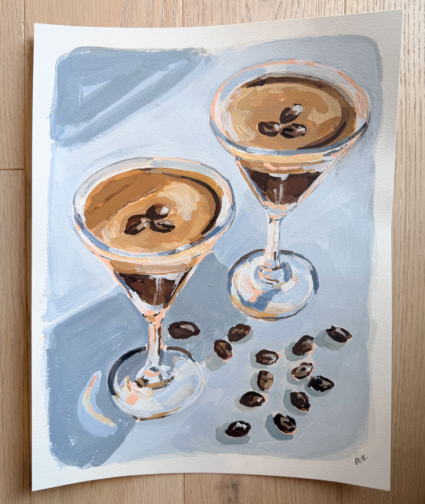 Two Espresso Martinis Original Painting