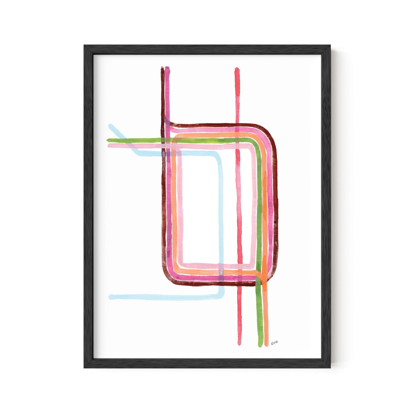 Watercolor Loop Print