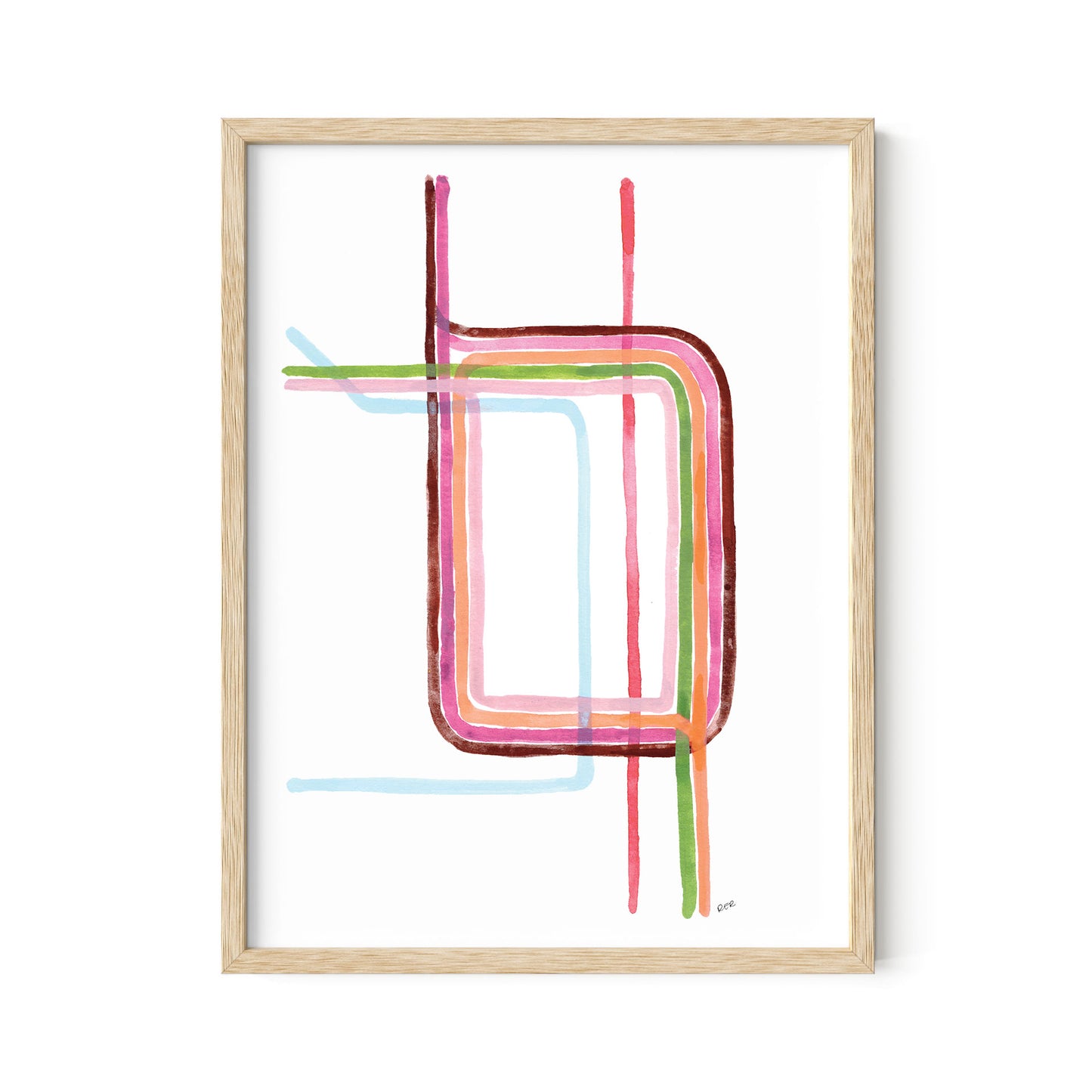 Watercolor Loop Print