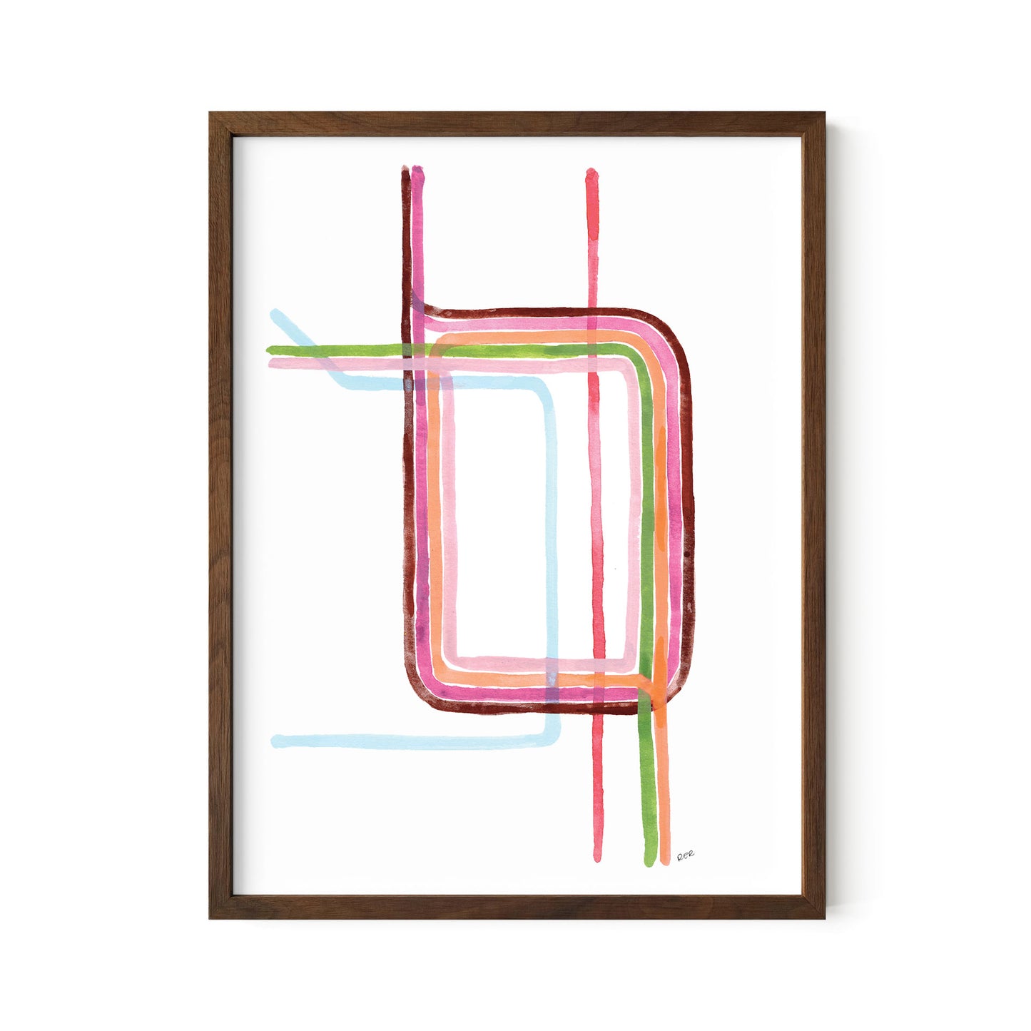 Watercolor Loop Print