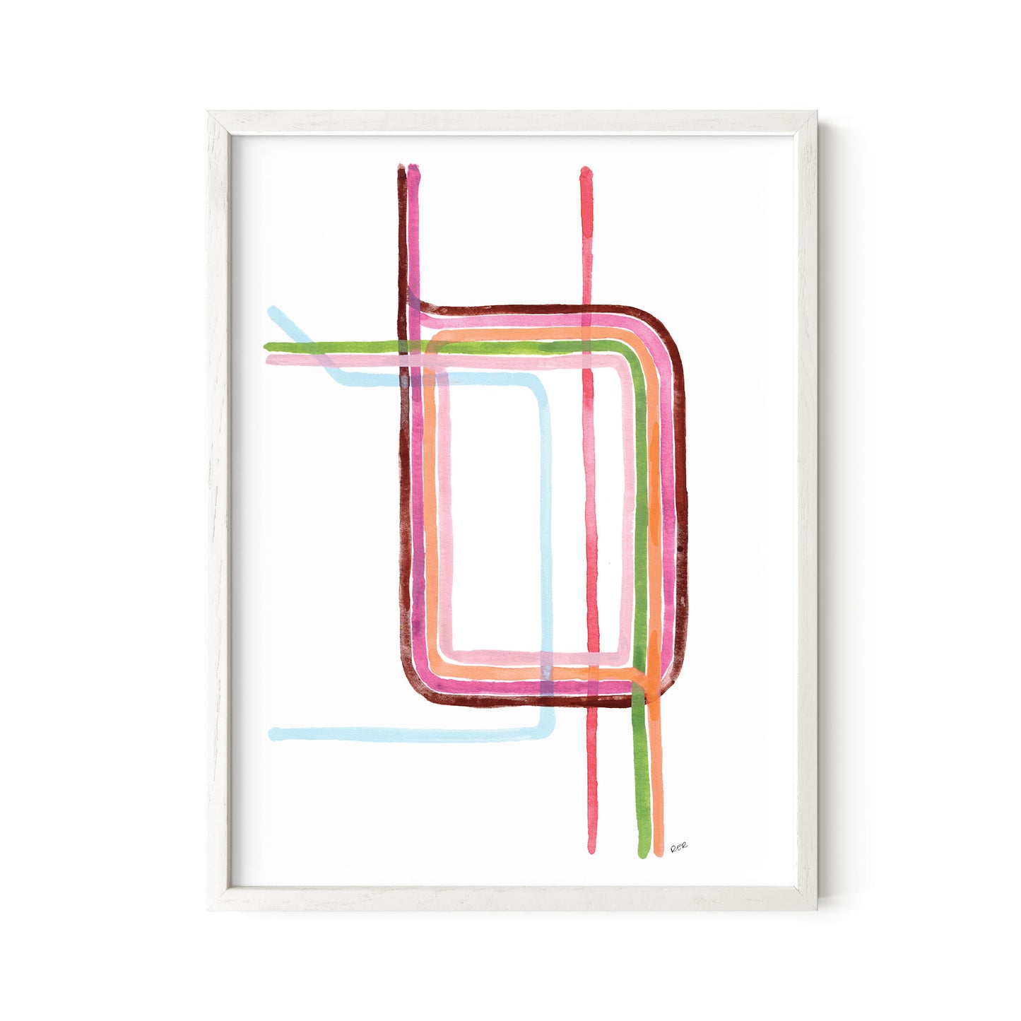 Watercolor Loop Print